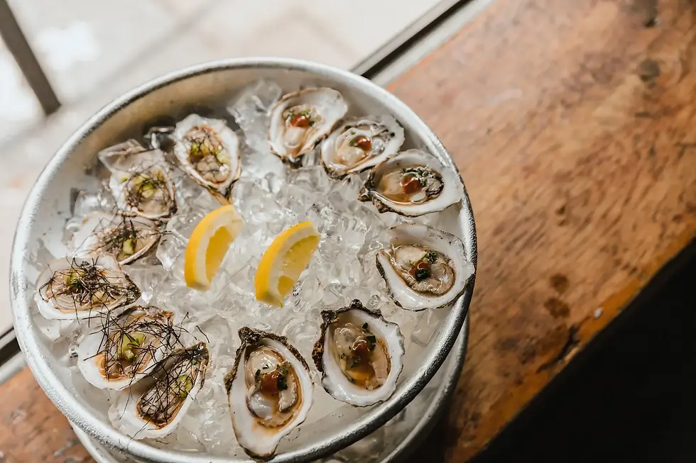 Half Shell Oysters on ice