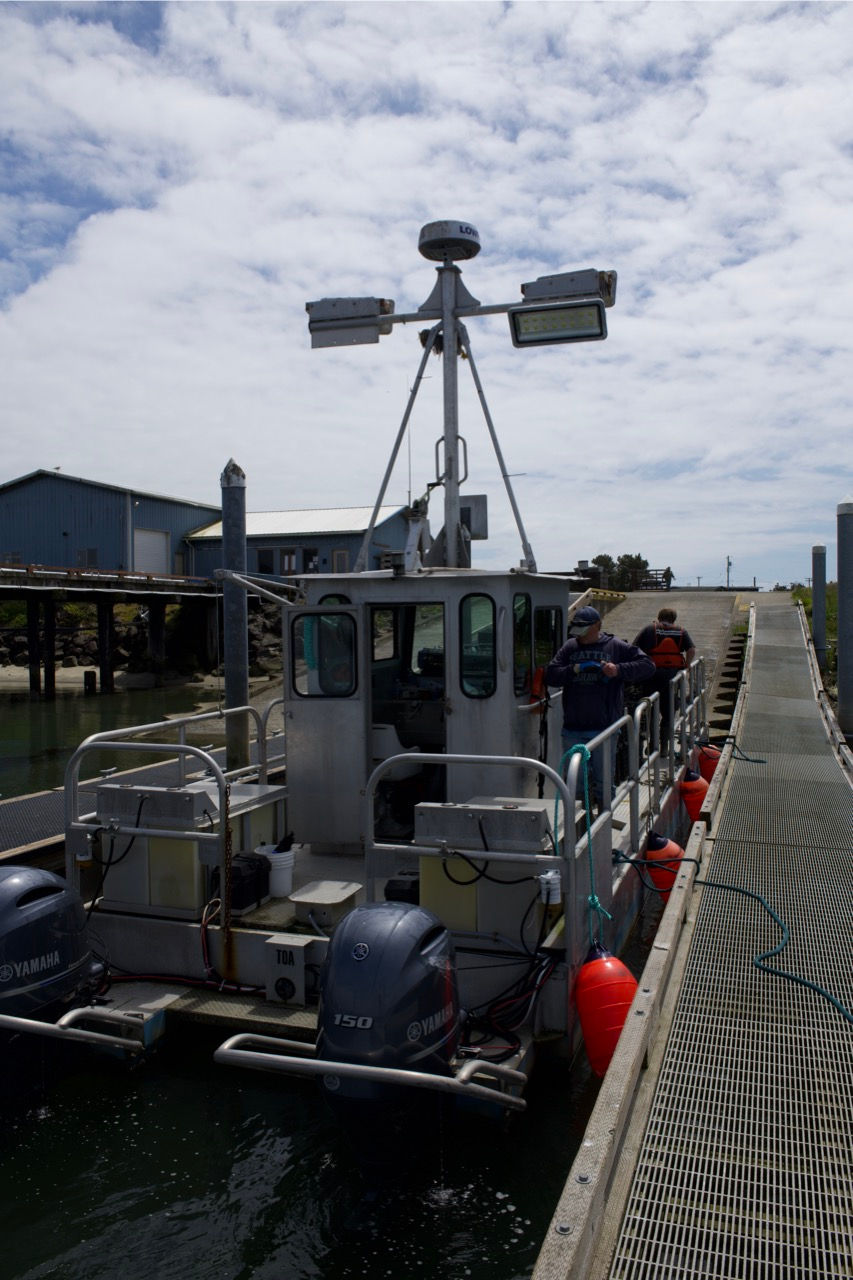 Men on a boat at the dock